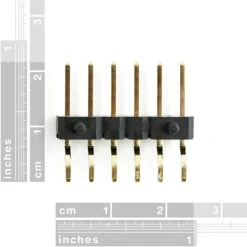 Header - 6-pin Male (SMD, 0.1", Right Angle) -Electronic Components Store 09015 02 L