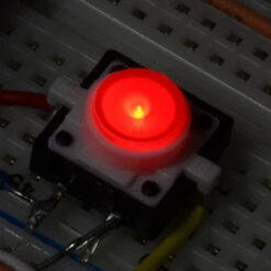 LED Tactile Button - Red -Electronic Components Store 10442 03