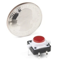 LED Tactile Button - Red -Electronic Components Store 10442 LED Tactile Button Red 02