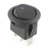 Rocker Switch - Round W/ Blue LED -Electronic Components Store 11155 01
