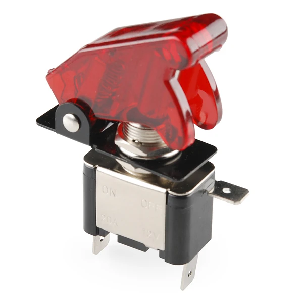 Toggle Switch And Cover - Illuminated (Red) 3 Toggle Switch And Cover - Illuminated (Red)