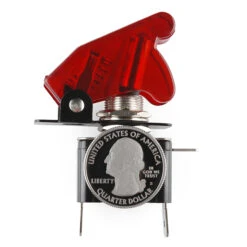 Toggle Switch And Cover - Illuminated (Red) 10 Toggle Switch And Cover - Illuminated (Red) -Electronic Components Store 11310 04