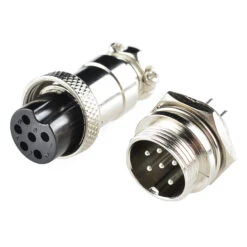 6-Pin Chassis Connector - Panel Mount (male And Female)