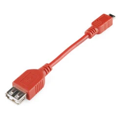 USB OTG Cable - Female A To Micro A - 4"