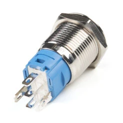 Metal Pushbutton - Latching (16mm, Green) -Electronic Components Store 11973 Metal Pushbutton Latching 16mm Green 02