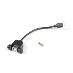Panel Mount USB-B To Micro-B Cable - 6"