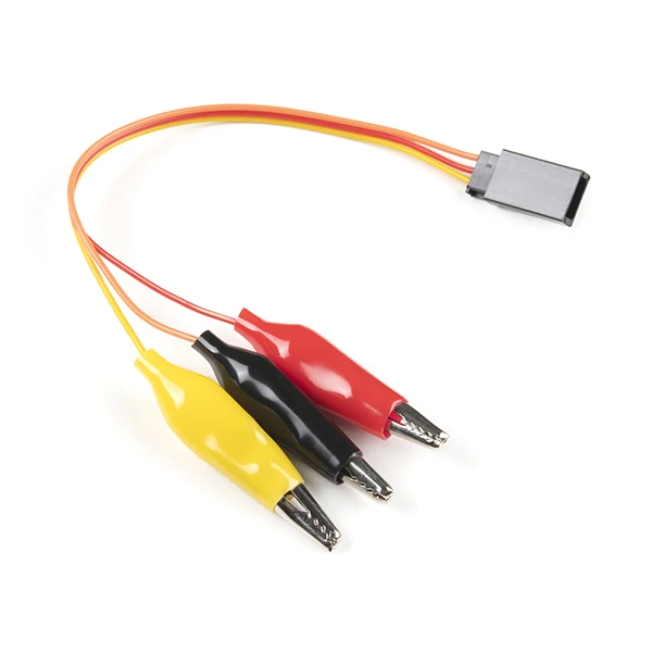 Servo To Alligator Clip Cable - Shrouded 3 Servo To Alligator Clip Cable - Shrouded
