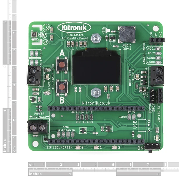 Kitronik Air Quality Datalogging Board For Pico 4 Kitronik Air Quality Datalogging Board For Pico - Image 2